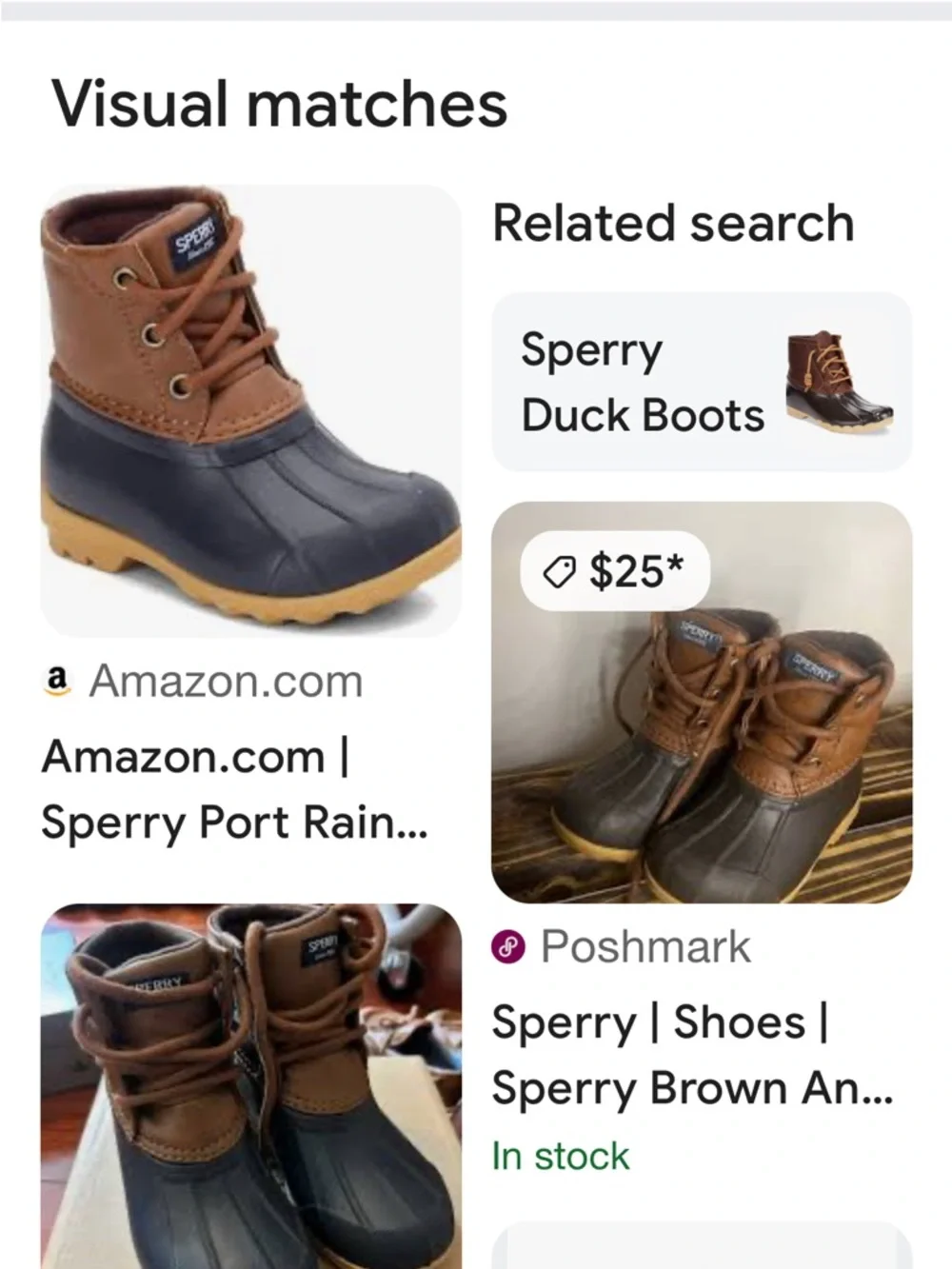 Sperry Kids Brown and Black Waterproof Duck Boots